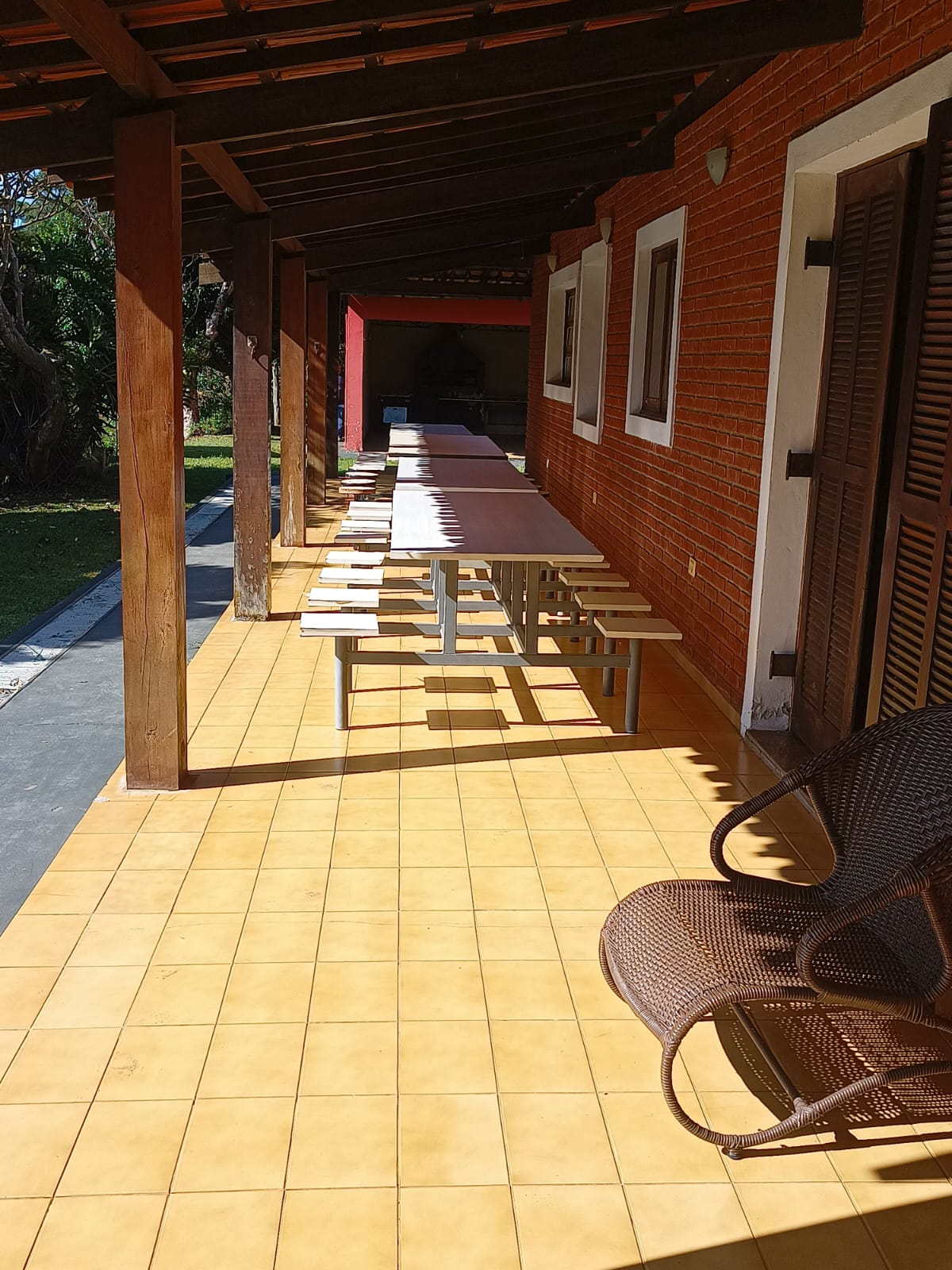 Área de descanso e refeições do CT Tecnoseg Jundiaí